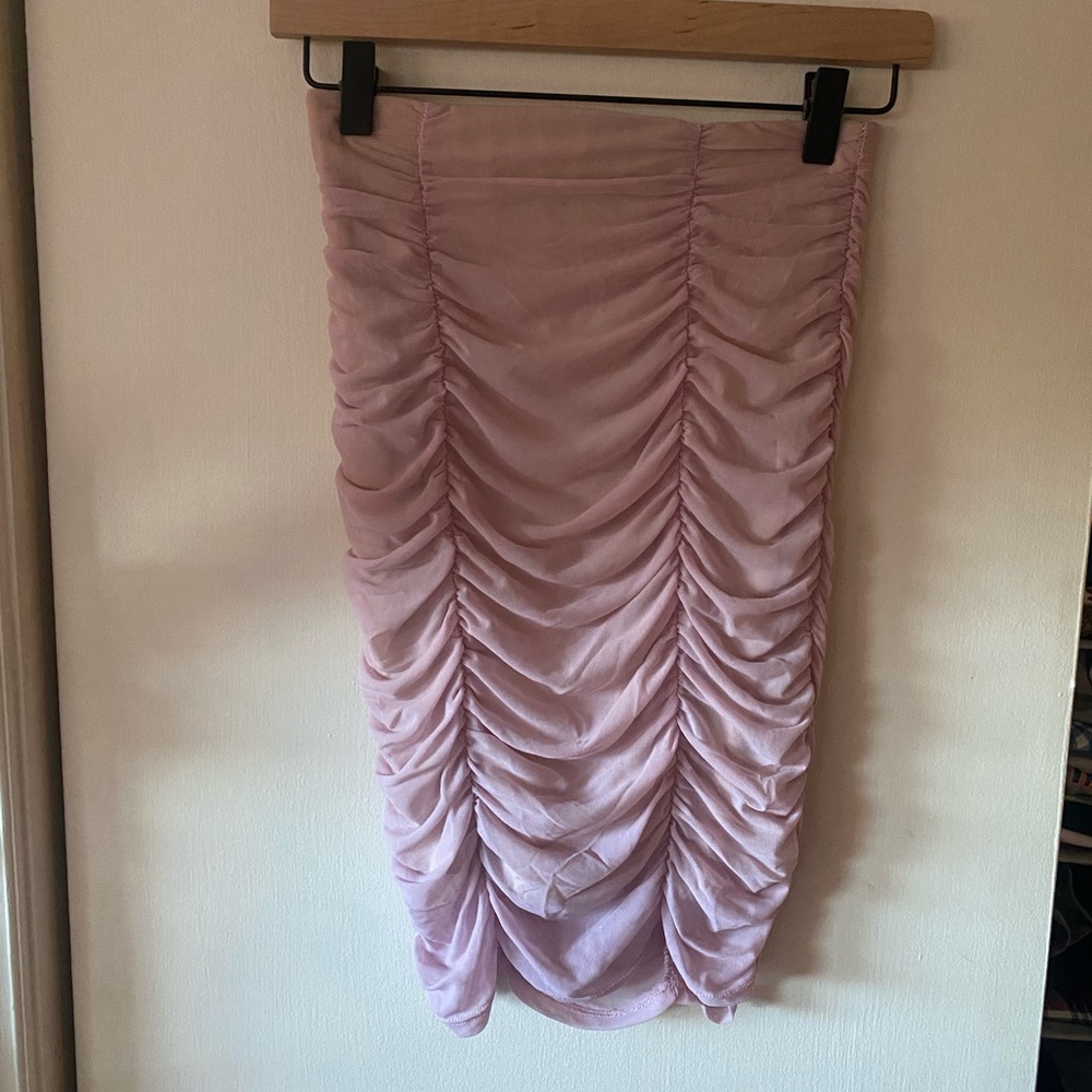 Pink ruffled skirt from urban outfitters
